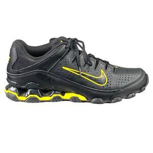 Nike Mens Reax 8 TR Black Yellow Leather Training Sneaker Size US 7.5